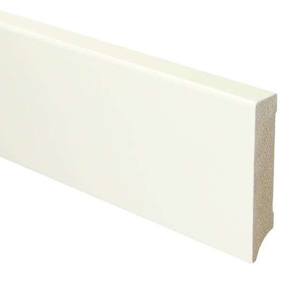 Sfeerplinten MDF Moderne plint 90x18 wit voorgelakt RAL 9010