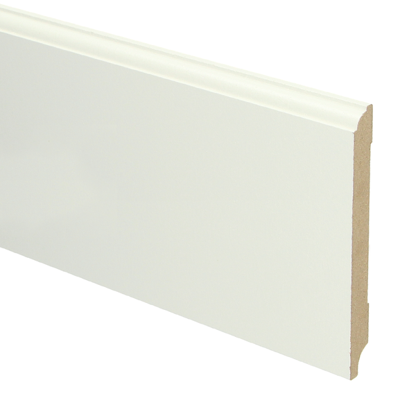 Sfeerplinten MDF Eigentijdse plint 120x12 wit voorgel. RAL 9010