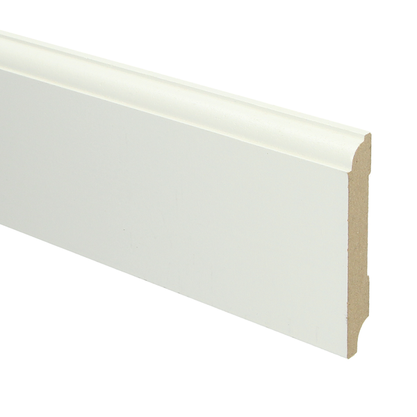 Sfeerplinten MDF Eigentijdse plint 90x18 wit voorgel. RAL 9010