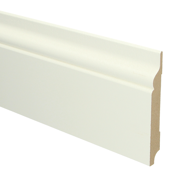 Sfeerplinten MDF Romantische plint 120x15 wit voorgel. RAL 9010