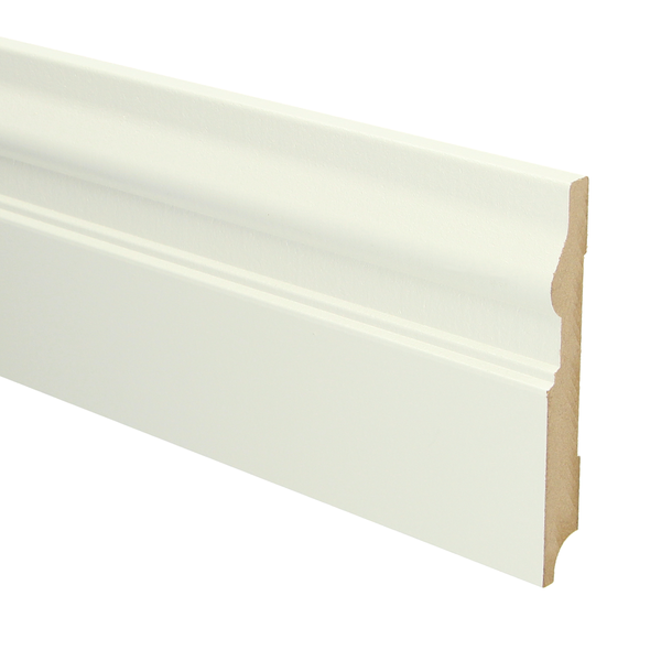 Sfeerplinten MDF Renaissance plint 120x15 wit voorgel. RAL 9010