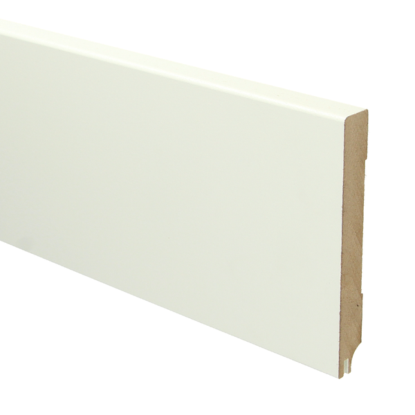Sfeerplinten MDF Moderne plint 120x15 RAL 9010 + uitsparing