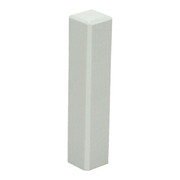 Sfeerplinten Hoek/eindstuk t.b.v. MDF plint 70x12 wit RAL 9010