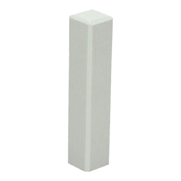 Sfeerplinten Hoek/eindstuk t.b.v. MDF plint 70x12 wit RAL 9010