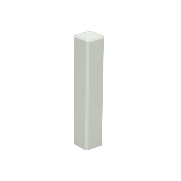 Sfeerplinten Hoek/eindstuk t.b.v. MDF plint 90x15 wit RAL 9010