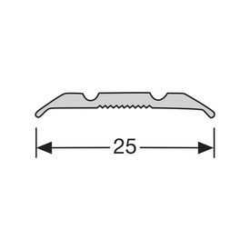 Dilatatieprof. zelfkl. 25 mm alu zwart 3m