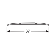 Dilatatieprof. zelfkl. 37 mm alu zilver 1m