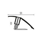 Küberit Overgangsprof. Kuberit 7-23 mm RVS vloer, afbeelding 2