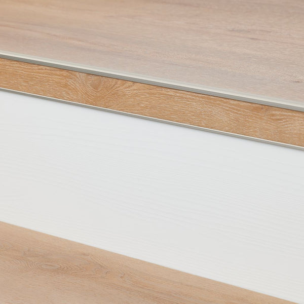 Ambiant Stootbord pvc ral 9010 wit houtstructuur