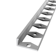 Küberit In-egaliseer eindprofiel PVC zilver 7,5x22,5mm 6mm 2,5m 307 vloer, afbeelding 1