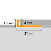 Küberit Eindprofiel 301 ongeboord 3 mm brons vloer, afbeelding 2