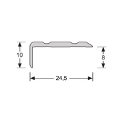 Hoeklijnprofiel zelfklevend RVS 10x24,5mm 1m vloer, afbeelding 2