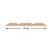 Dilatatieprofiel zelfklevend matzwart 2,8x37mm 1m vloer, afbeelding 4